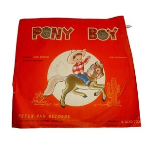 Vintage Peter Pan Records Pony Boy Little White Duck 78 RPM Vinyl Childrens Song